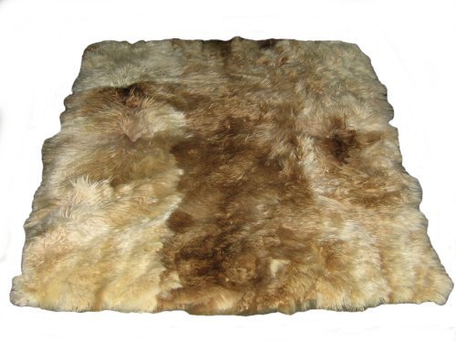 Primary image for Alpakaandmore Original Andean Babyalpaca Fur Rug Beige Brown Handmade (200 x ...