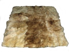 Alpakaandmore Original Andean Babyalpaca Fur Rug Beige Brown Handmade (90 x 6... - £192.73 GBP