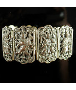 Antique Chinese Bracelet  Figural Goddess Immortals Chinese Export Touri... - £299.75 GBP