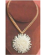 Necklace # 341 Flower Pendent 24 inches long - £4.32 GBP