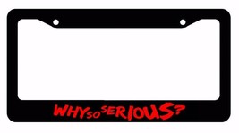 Why So Serious? Joker Super Evil Bad Red Art License Plate Frame - £8.58 GBP