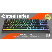 SteelSeries Apex 3 TKL RGB Gaming Keyboard – Tenkeyless Compact, Free Shipping - £34.81 GBP