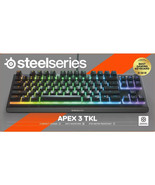 SteelSeries Apex 3 TKL RGB Gaming Keyboard – Tenkeyless Compact, Free Sh... - £34.68 GBP