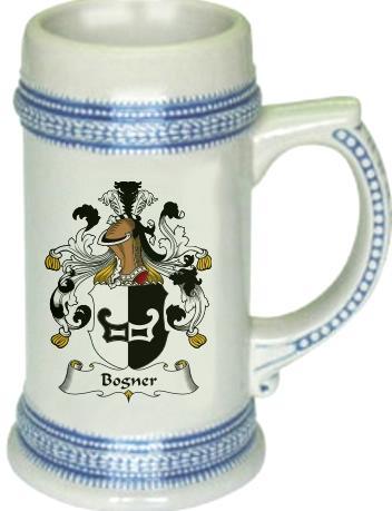 Bogner Coat of Arms Stein / Family Crest Tankard Mug