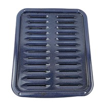 Enamel Coated Roasting Tray Drip Pan Speckled Blue Broiler Drip Pan Vintage - $24.75