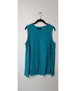 AB Studio Tank Top Shirt Womens Large Geometric Wave Business Blouse Top... - €9,89 EUR