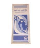 Vintage Battle Creek Calhoun County Michigan..AAA Road Map - £6.38 GBP