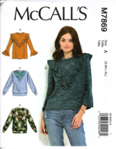 McCall's M7869 Misses S to XL Easy Tops and Sweatshirt Uncut Sewing Pattern New - £11.66 GBP