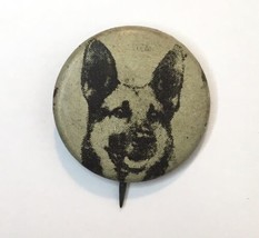 Rin Tin Tin Button Pin Vintage 1950&#39;s TV Dog German Shepherd 0.75&quot; Pinback - £15.00 GBP