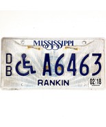 2018 United States Mississippi Rankin County Disabled License Plate A6463 - €12,88 EUR
