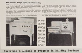 1937 Print Ad Westinghouse Electric Range &amp; 1929 Model Shown Side by Side - £11.48 GBP