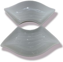 USA Vintage California Pottery L34 set of 2 White dish Lazy Susan replac... - $18.89