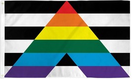 Gay Straight Alliance Flag 3x5 ft GSA Rainbow Gay Pride Gay Lesbian LGBT Gender - £12.86 GBP