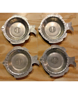 Pewter 8&quot; Fish Shaped Pans w/Glass Round 6&quot; Pyrex Ovenware Inserts Set O... - $406.11 MXN