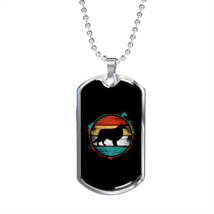 Siberian Husky Necklace Stainless Steel or 18k Gold Dog Tag 24&quot; Chain - £38.52 GBP+