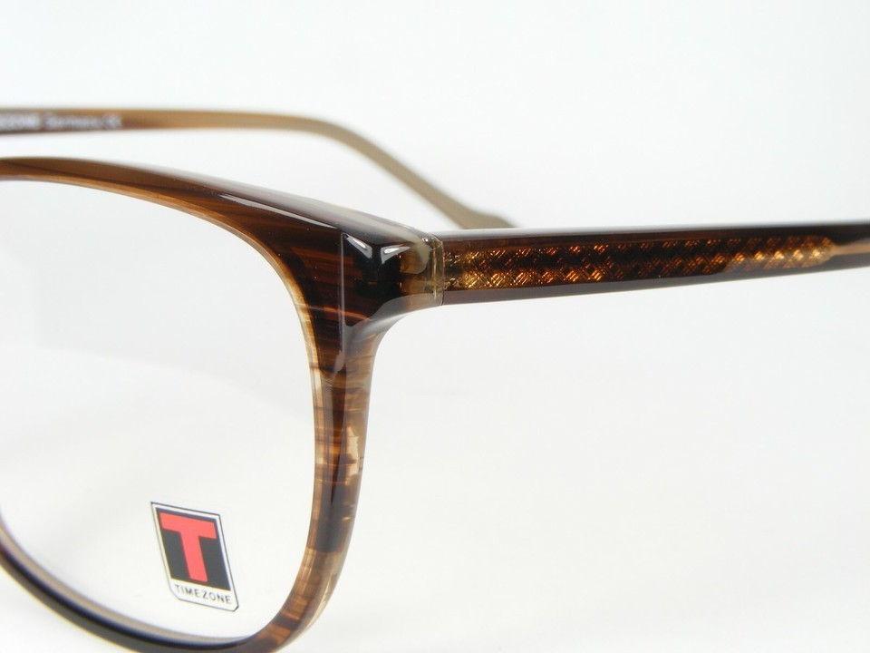 TIMEZONE ISY Col 60 BROWN STRIPED /TORTOISE EYEGLASSES GLASSES FRAME 52-16-135mm Item image 5