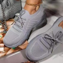 Women Shoes Fashion Lace Up Women&#39;s Shoes gray 36 - £15.97 GBP