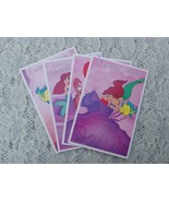 Disney&#39;s Little Mermaid 1991 Valentine&#39;s Day Cards Lot of 4 - £8.30 GBP