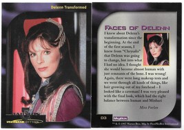 Babylon 5 Special Edition Trading Cards Faces of Delenn #D3 Skybox 1997 - £1.58 GBP