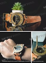 Exquisito reloj de pulsera con reloj de sol y brújula de latón Steampunk... - $25.62