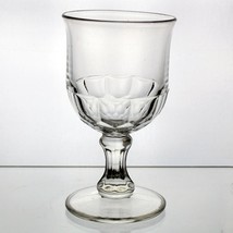 Flint Glass New York Honeycomb Variant Stem Goblet, Antique c1860s EAPG,... - $30.00