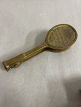 Vintage Solid Brass Door Knocker Tennis Racquet W Screws - £19.77 GBP