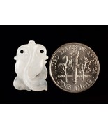 *Tiny 3/4 Inch Hand Carved White Jade Flat Fish Figurine - $24.99