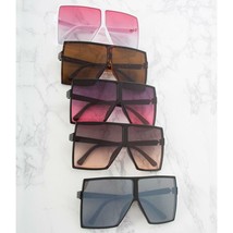 Oversized Square Sunglasses Retro Flat Top Shades Glasses - £7.83 GBP