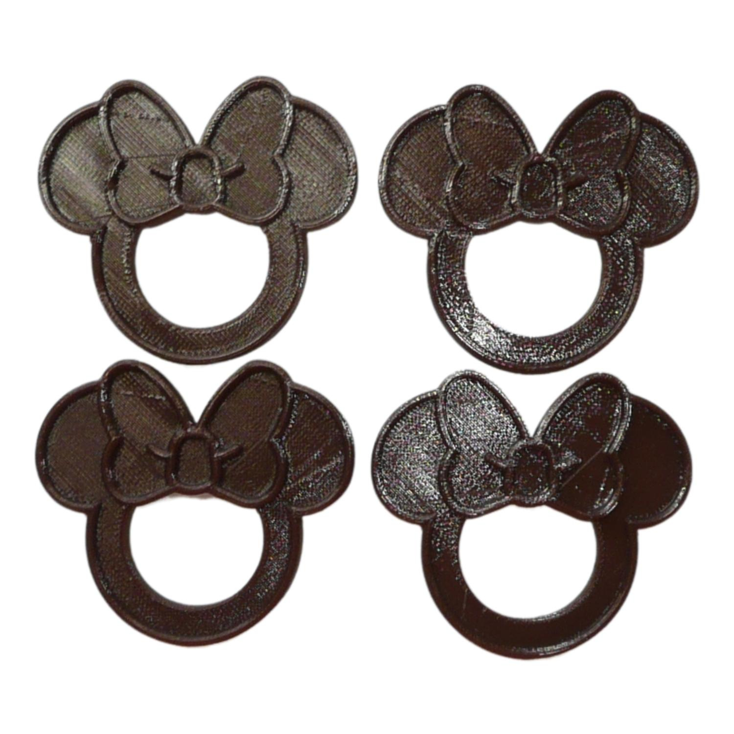 Minnie Mouse Themed Brown Napkin Ring Holders Set Of 4 Made In USA PR4805 - $4.99