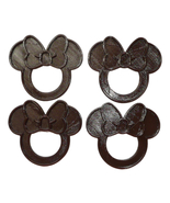 Minnie Mouse Themed Brown Napkin Ring Holders Set Of 4 Made In USA PR4805 - $4.99