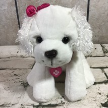 Barbie Dog White Pink Plush Stuffed Animal Poodle 2015 - £11.81 GBP