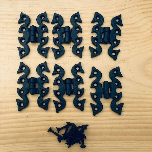 6 Cabinet Hinges 2 3/4&quot; Long Decorative Butterfly Cabinet Gate Iron Smal... - $21.99