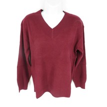 Nine West Women&#39;s V-Neck Ribbed Wine Sweater Small NWT $49 - $14.25