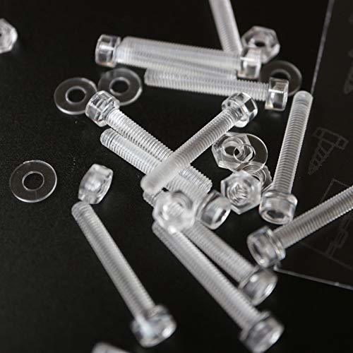 50 x Polycarbonate socket head, hex head, plastic machine screws, M3 x 2... - $23.75