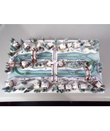 Thomas Kinkade Christmas Village Miniatures Skating The River - €79,94 EUR