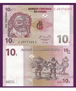 Congo P82a, 10 Centimes, Pende tribe mask / natives dancing - see UV UNC... - $18.81 MXN