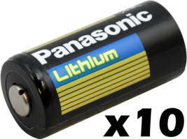 10 Pack NEW Panasonic CR123A 3 Volt Lithium Batteries CR123A For Arlo Cameras - £17.46 GBP