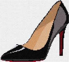 Pepita Needlepoint kit: Patent Leather Heel, 8&quot; x 7&quot; - £39.11 GBP+