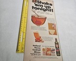 Holland House Shake &#39;em Up Tonight Red Margarita Vintage Print Ad 1967 - $7.98