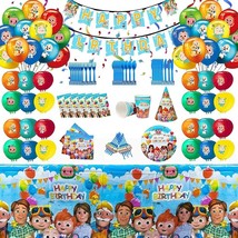 The Color Hub Birthday Party Supplies, 150 Pcs. Cups Plates Table Clothes Etc. - £20.86 GBP