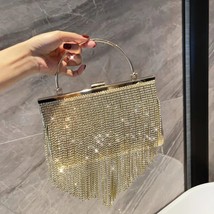  Tel s Evening Clutch Bag Women  Handle Shiny Crystal Small Purses High Quality  - £96.25 GBP