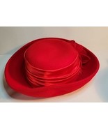 Red Felt Hat with Satin Band - $40.68 CAD