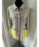 Aratta Silent Journey Womens Floral Mixed Print Embroidered Tunic Blouse... - $47.80 CAD