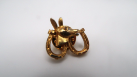 Vintage 2cm Gold Lucky Horse Shoe Lapel Pin BB11 - €5,54 EUR