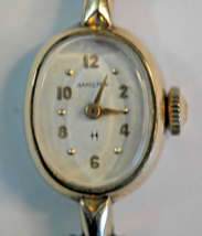 HAMILTON 10K R.G.P. Gold Oval Petite Manual Women&#39;s Wristwatch - £53.79 GBP