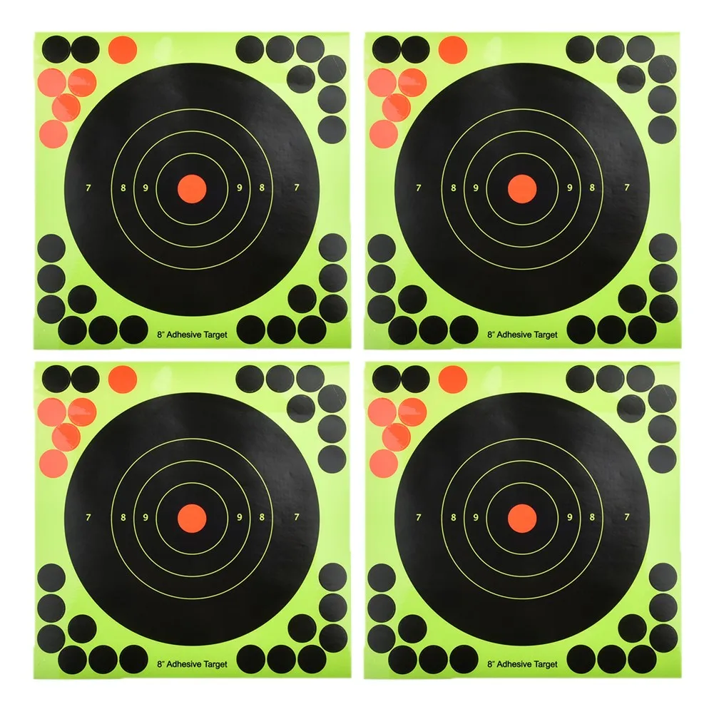Sporting 50Pcs Target Practice Reactive Glow Shoting Rifle Florescent Papers For - £41.56 GBP