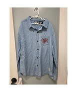 Cotton On Kids Superman Shirt Chambray Button Front 13/14 Embroidered Logo - €15,63 EUR