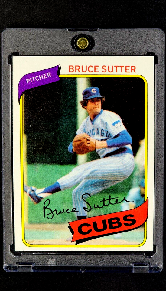 Primary image for 1980 Topps #17 Bruce Sutter HOF Chicago Cubs Vintage Baseball Good Looking Card