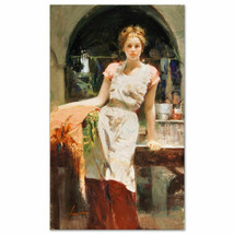 Pino Giclee Canvas S/# &quot;In the Glow&quot; Beauty in kitchen apron with coa 40x24 - £1,164.67 GBP