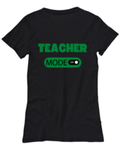 teacher mode on women tee black  - £17.68 GBP